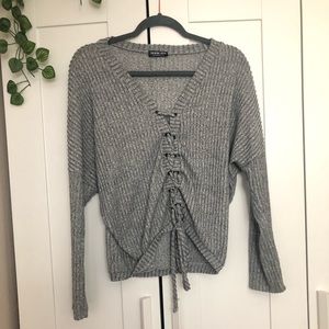 Fashion Nova Lace Up Long Sleeve